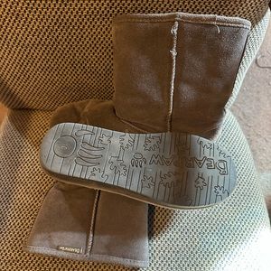 BearPaw Brand Suede Fur Lined Boots